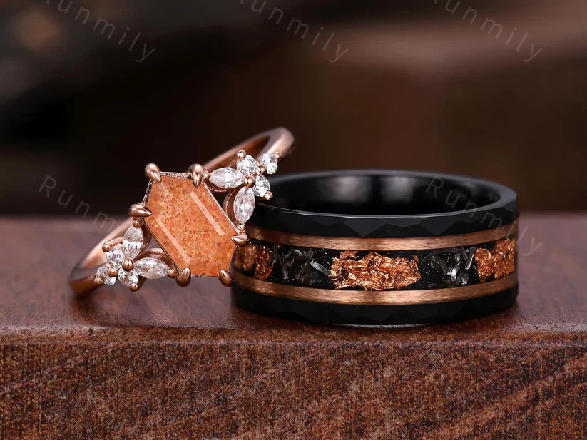 A Sunlit Promise: Sunstone Engagement Rings That Radiate Brilliance