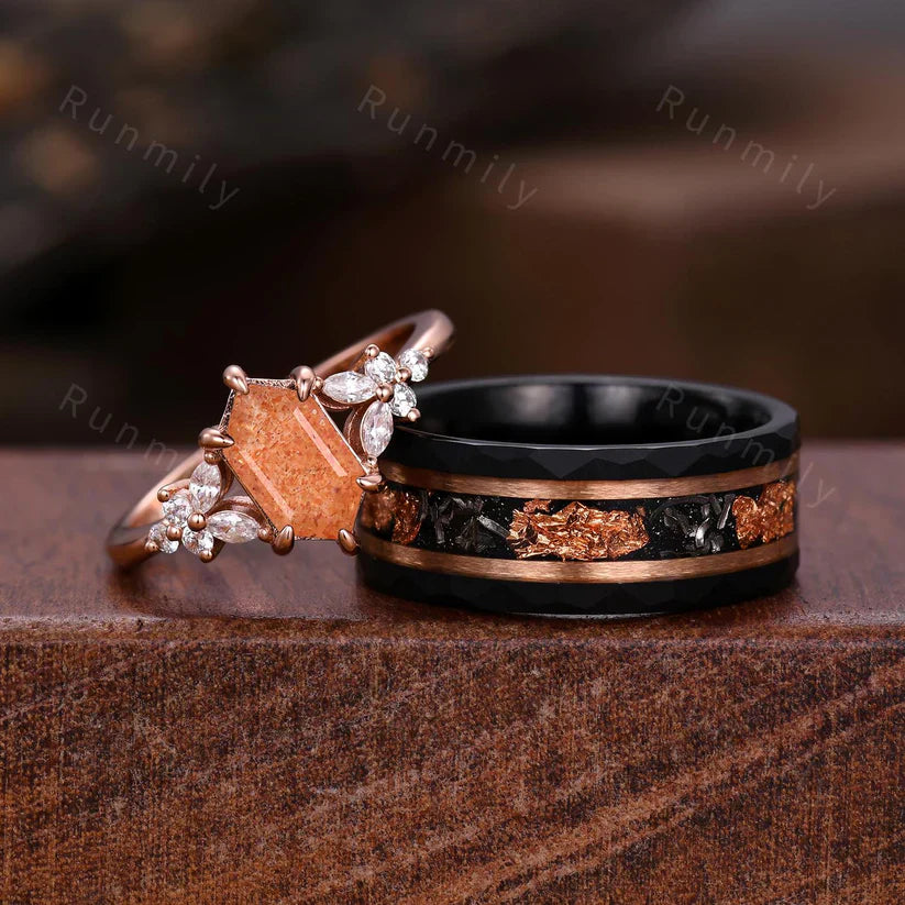 A Sunlit Promise: Sunstone Engagement Rings That Radiate Brilliance