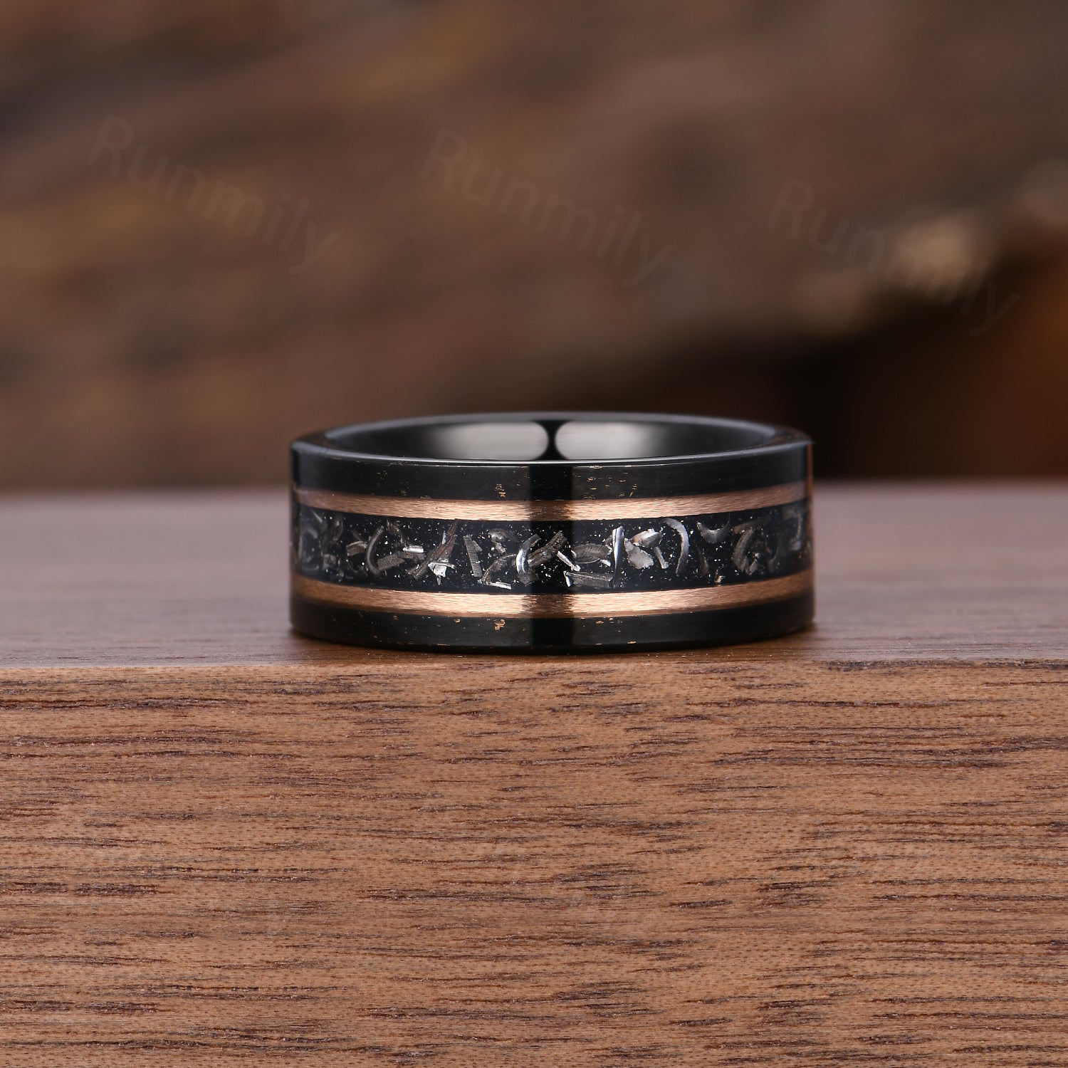 Vintage Black Onyx Couples Ring Set Unique Pear Cut Bridal Ring Rose Gold His and Hers Wedding Bands Mens Tungsten Ring Black Gemstone Rings