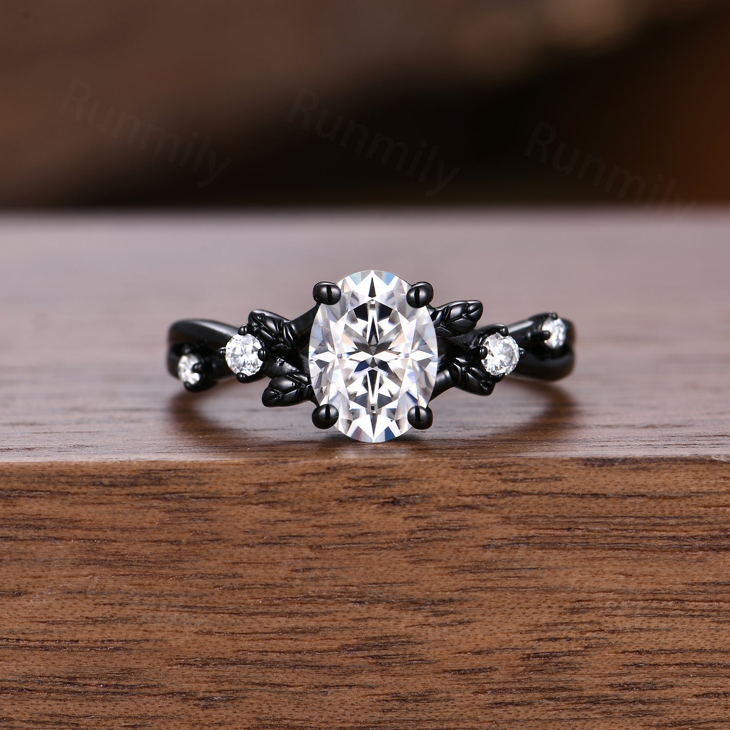 Oval Cut Moissanite Couples Ring Set Unique Vintage Bridal Ring Black Silver & Tungsten His and Hers Wedding Bands Diamond Ring Set