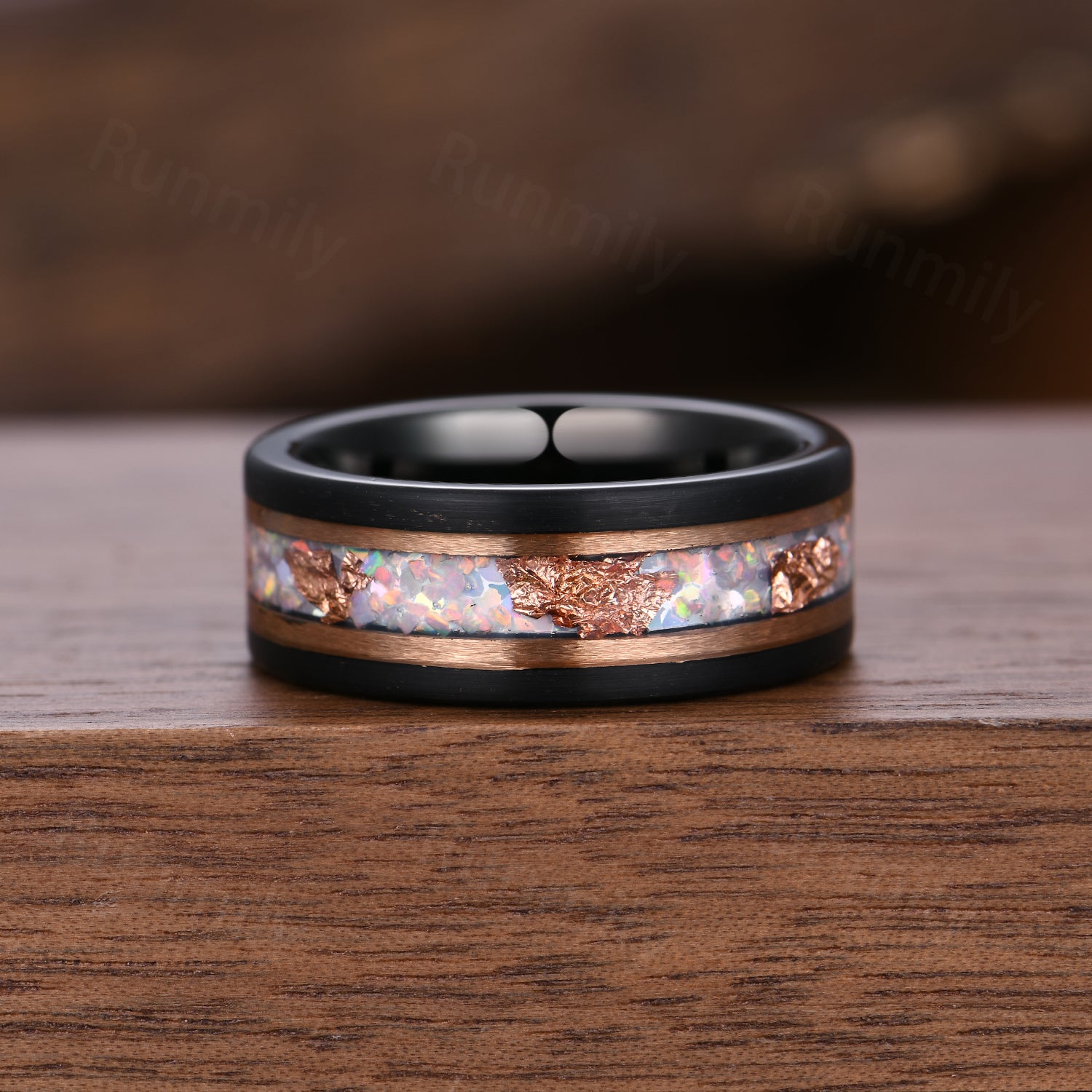 Vintage Pear Opal Couples Ring Set Unique Cluster Diamond Bridal Ring Rose Gold His and Hers Bands Mens Opal Tungsten Ring Promise Rings