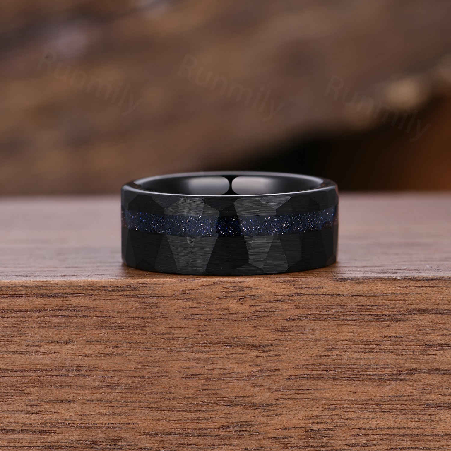 Orion Nebula Couples Ring Set, His and Hers Galaxy Sandstone Starry Night Wedding Band, Unique Matching Couples Promise Ring Set