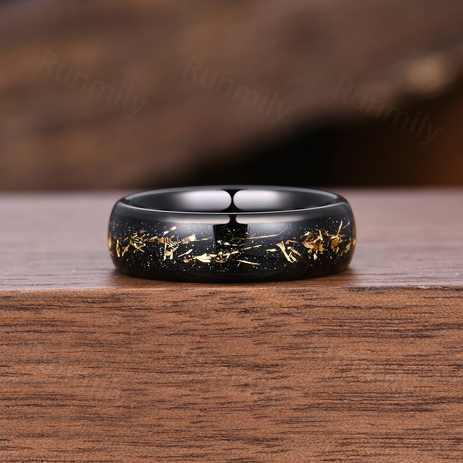 Oval Black Onyx Couples Ring Set - His and Hers Yellow Gold Matching Rings - Celtic Knot Promise Wedding Ring