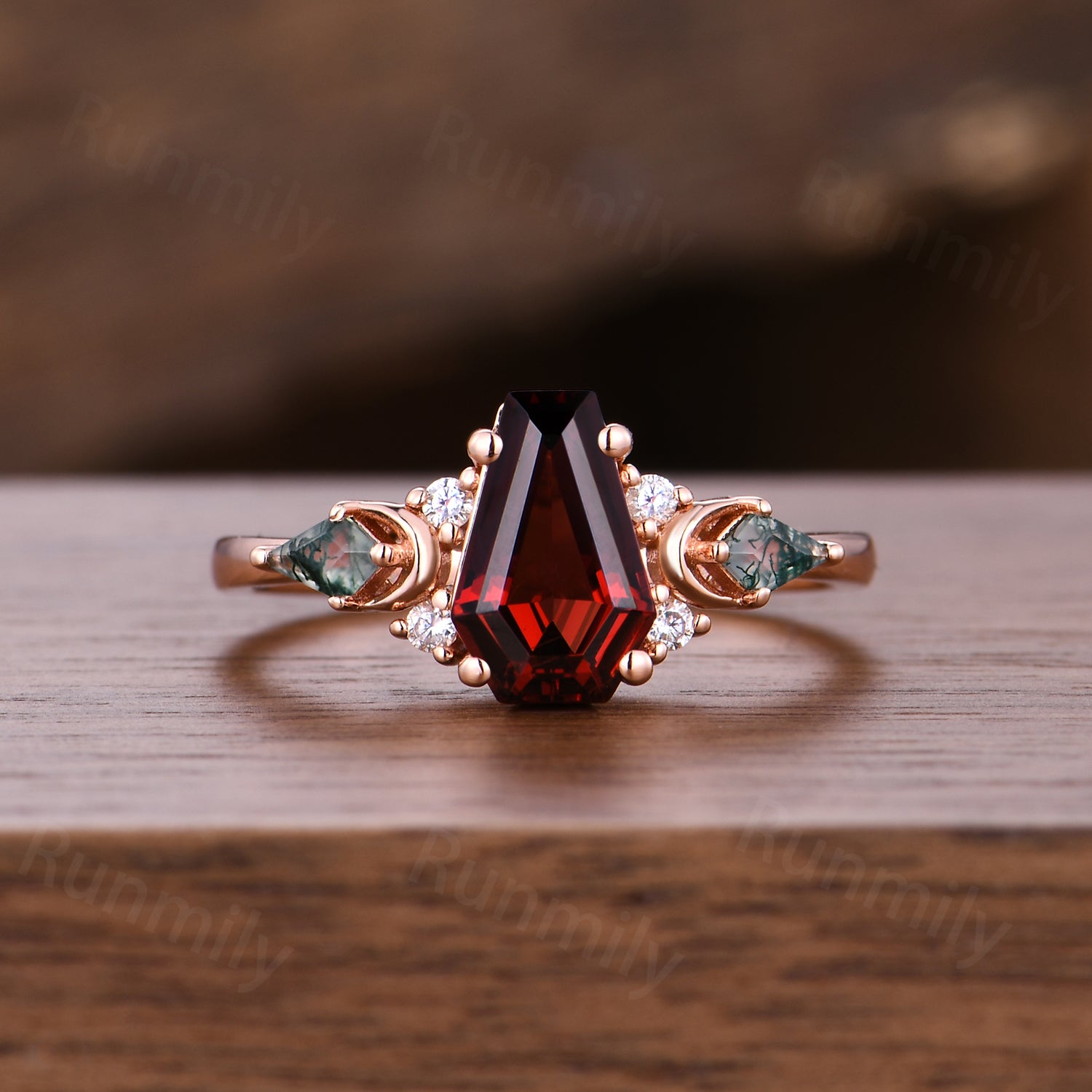 Spider Web Coffin Garnet Engagement Ring Set Gothic Black Spinel Wedding Ring Witchy Jewelry For Women Unique Promise Anniversary Ring