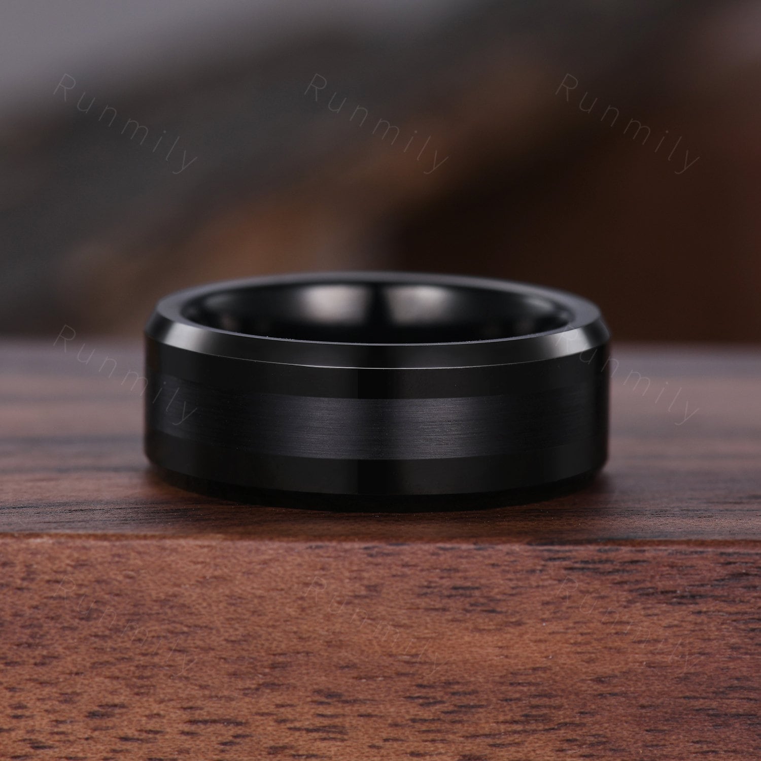 Nature Inspired Black Onyx Couple Ring Set His and Hers Black Gold Wedding Bands Unique Art Deco Oval cut Wedding Set Matching Promise Ring