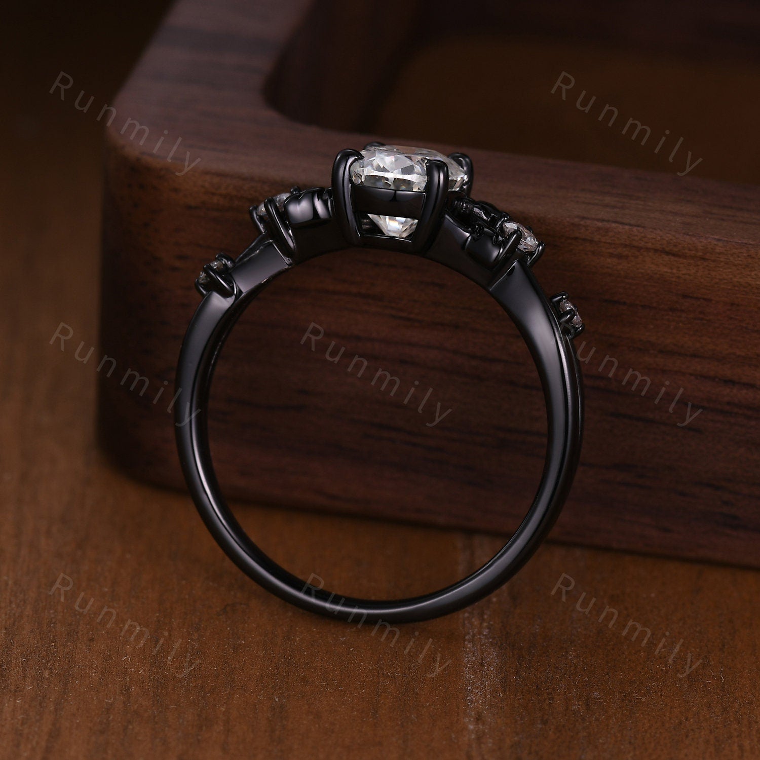 Vintage oval cut green emerald engagement ring black gold twig leaf emerald wedding ring nature inspired ring art deco bridal promise ring