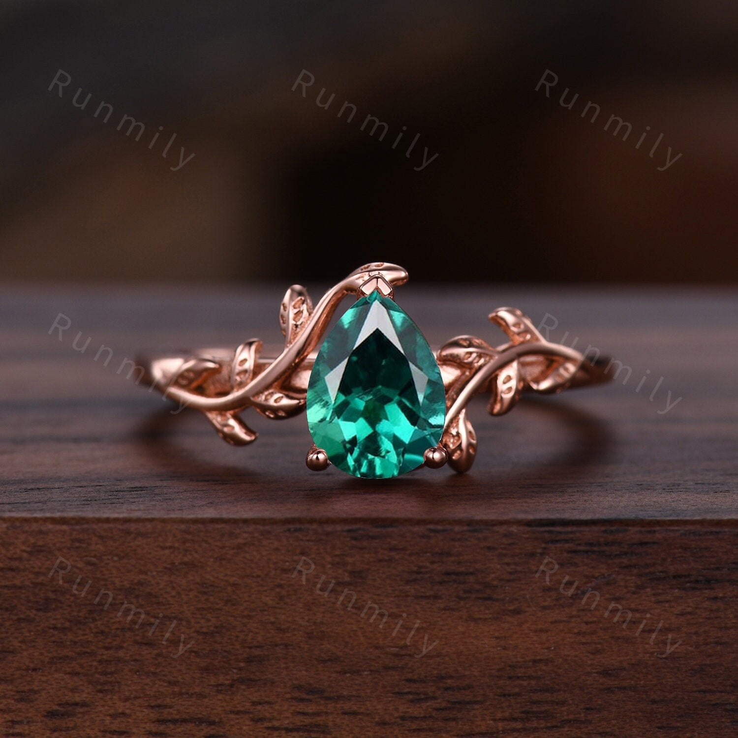 Vintage twig leaf moss agate ring women unique nature inspired engagement ring rose gold wedding ring green agate ring bridal promise gift