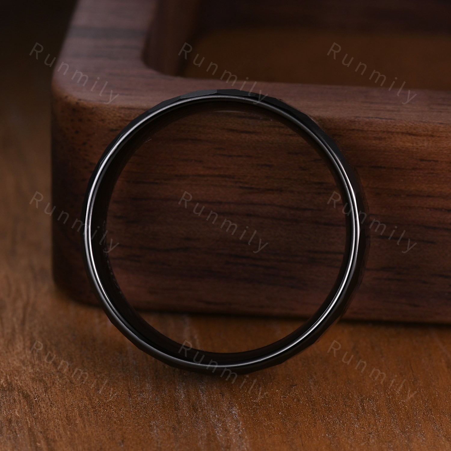 Galaxy Meteorite Blue Nebula Ring, Mens Wedding Band, 8mm Black Ceramic Ring, Outer Space Ring, His Wedding Band, Anniversary Gift For Him