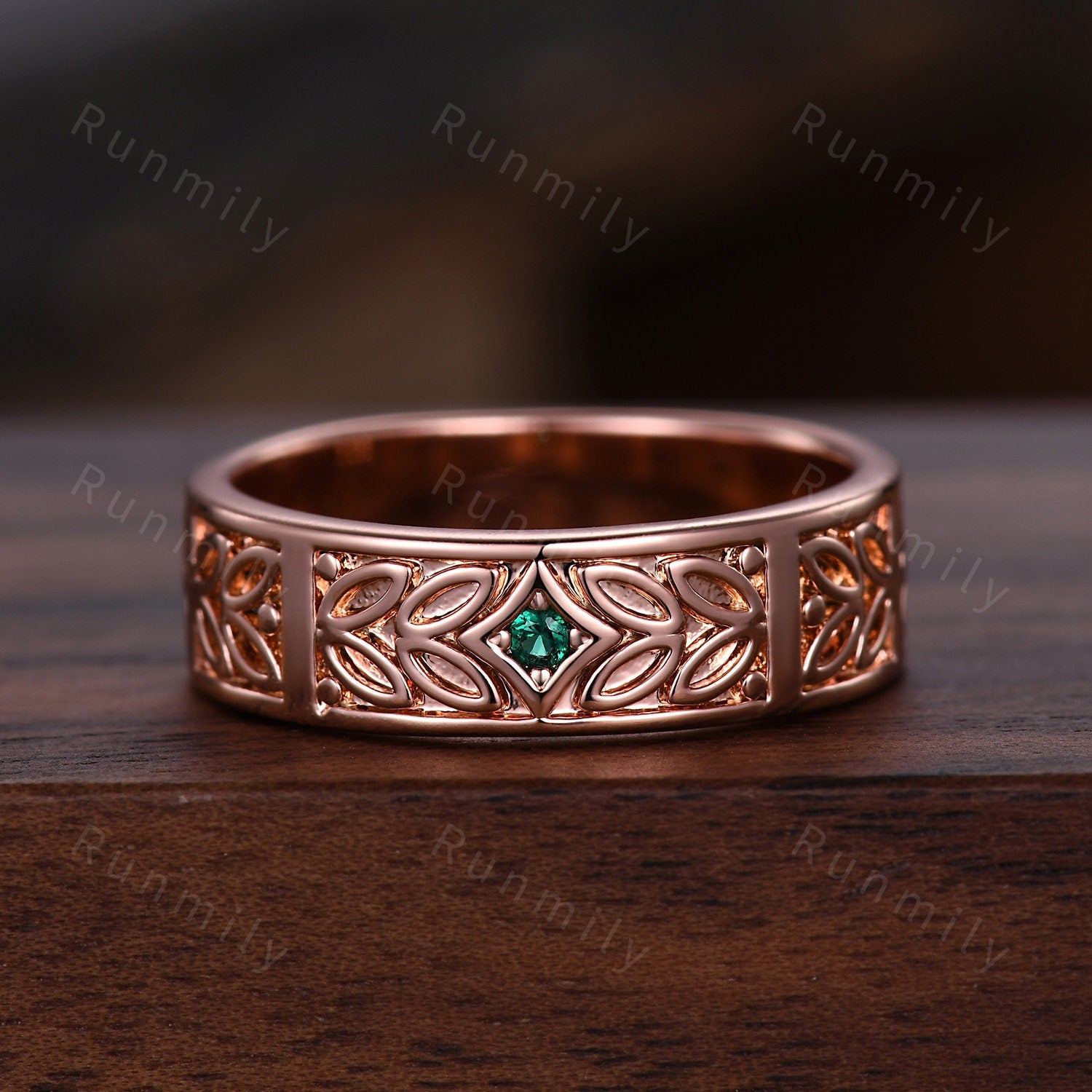 Coffin Cut Black Onyx Couples Ring Vintage Rose Gold Matching Ring Set Twig Leaf His and Hers Wedding Band Mens Onyx Ring Black Gem Ring