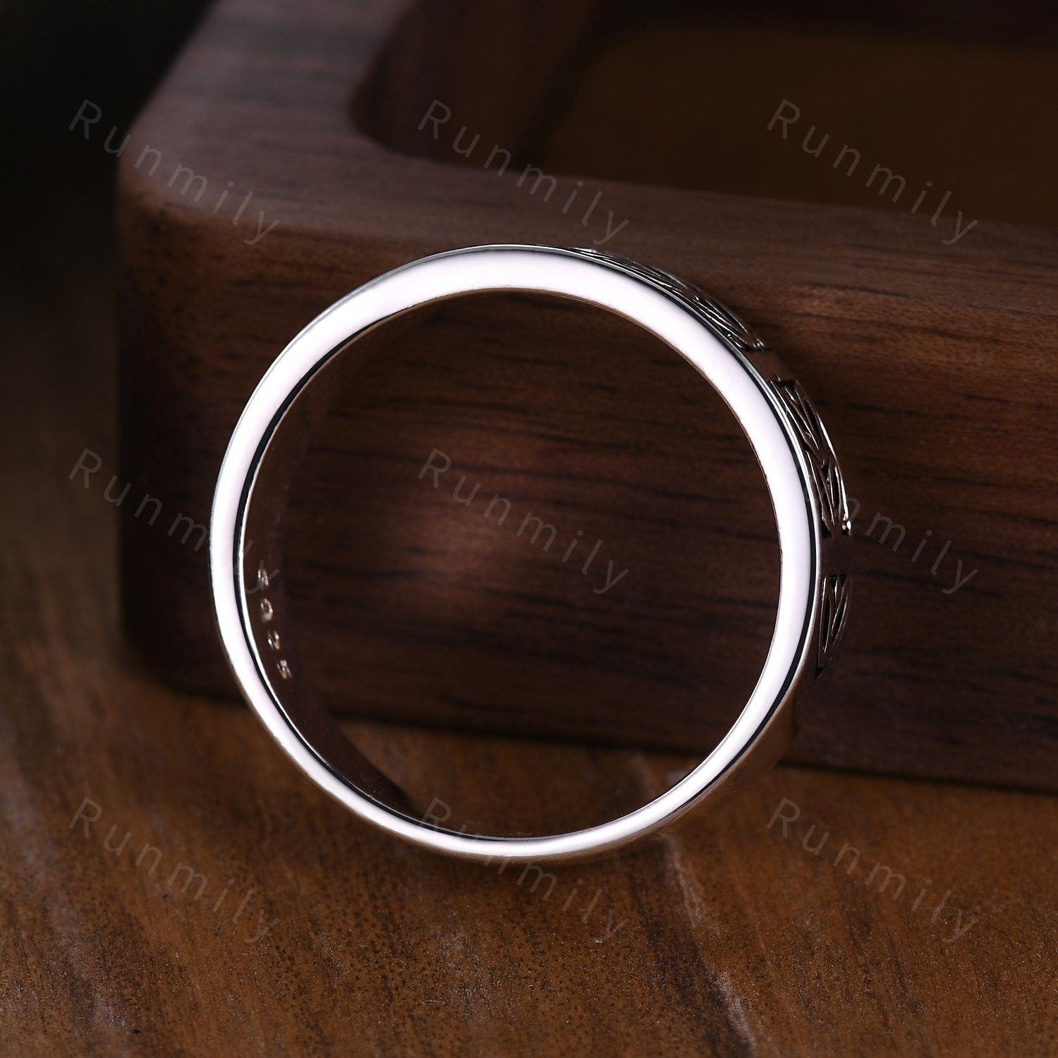 Vine Leaf Style Black Onyx Couples Ring Vintage Silver Matching Ring Set Twig Leaf His and Hers Wedding Band Mens Onyx Ring Black Gem Ring