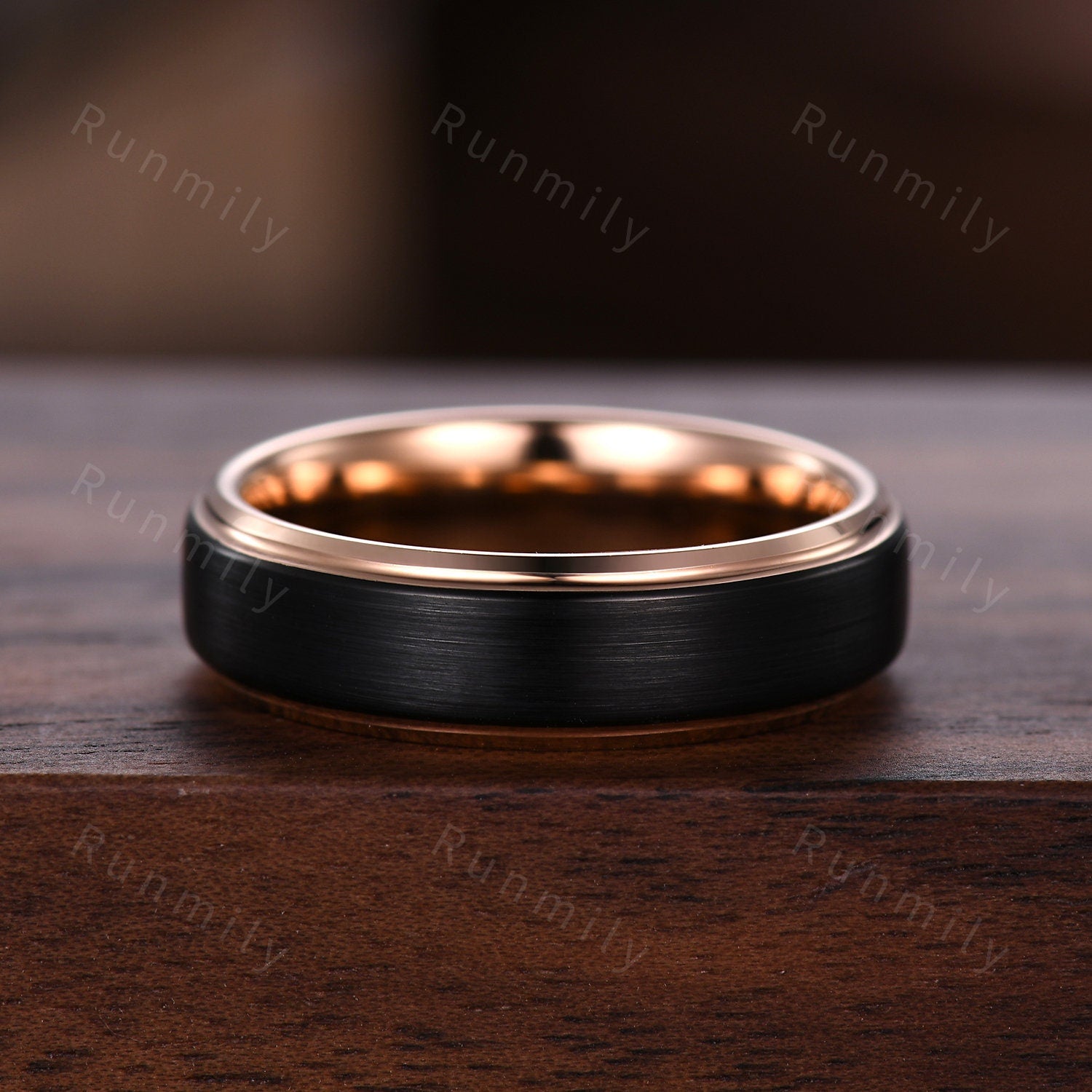 Vintage Hexagon Black Onyx Couples Ring Rose Gold Wedding Ring Set His and Hers Wedding Band Mens Black Gold Ring Unique Opal Cluster Ring