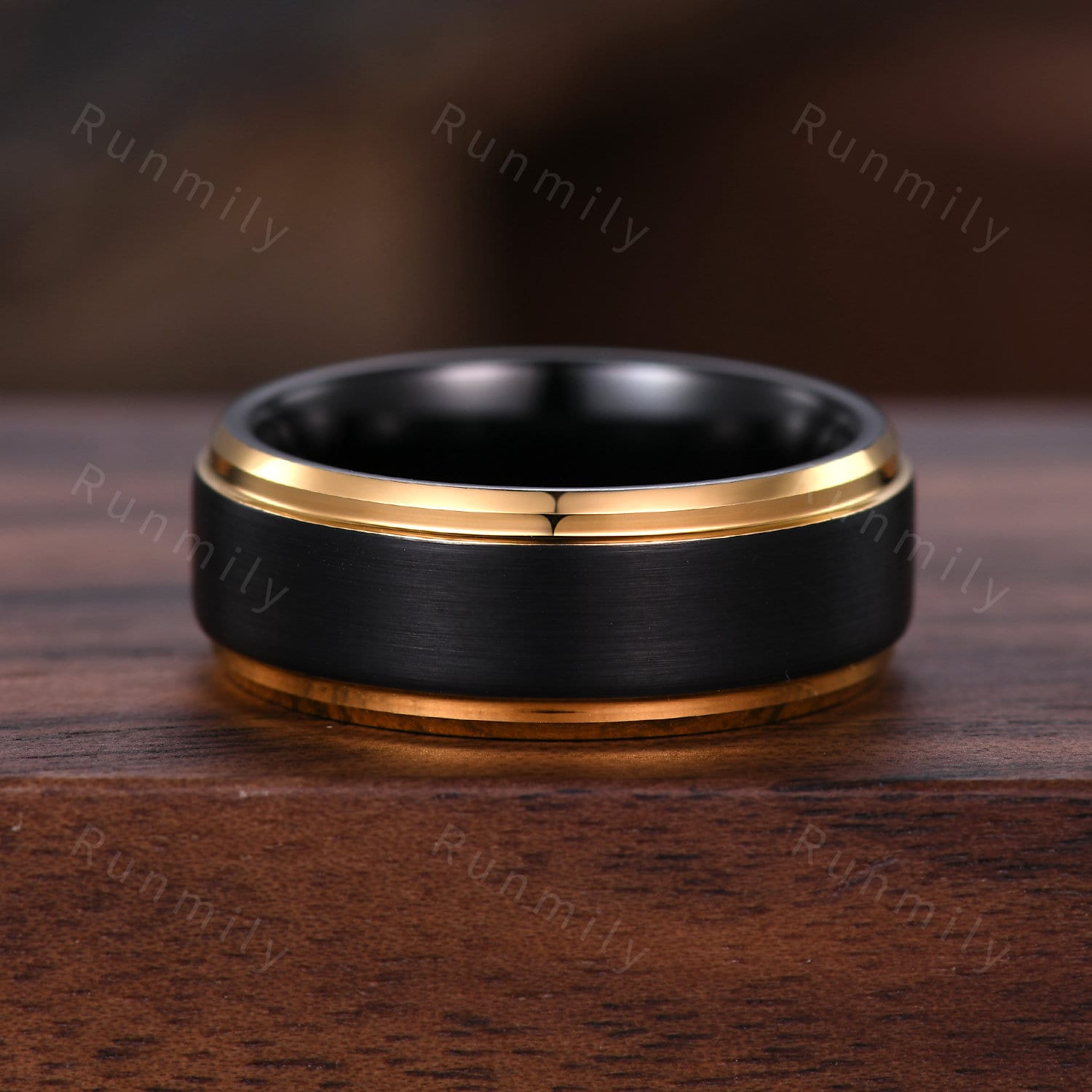 Vintage Moss Agate Couples Ring Yellow Gold Matching Ring Set His and Hers Wedding Band Promise Ring For Men For Women Natural Agate Gem