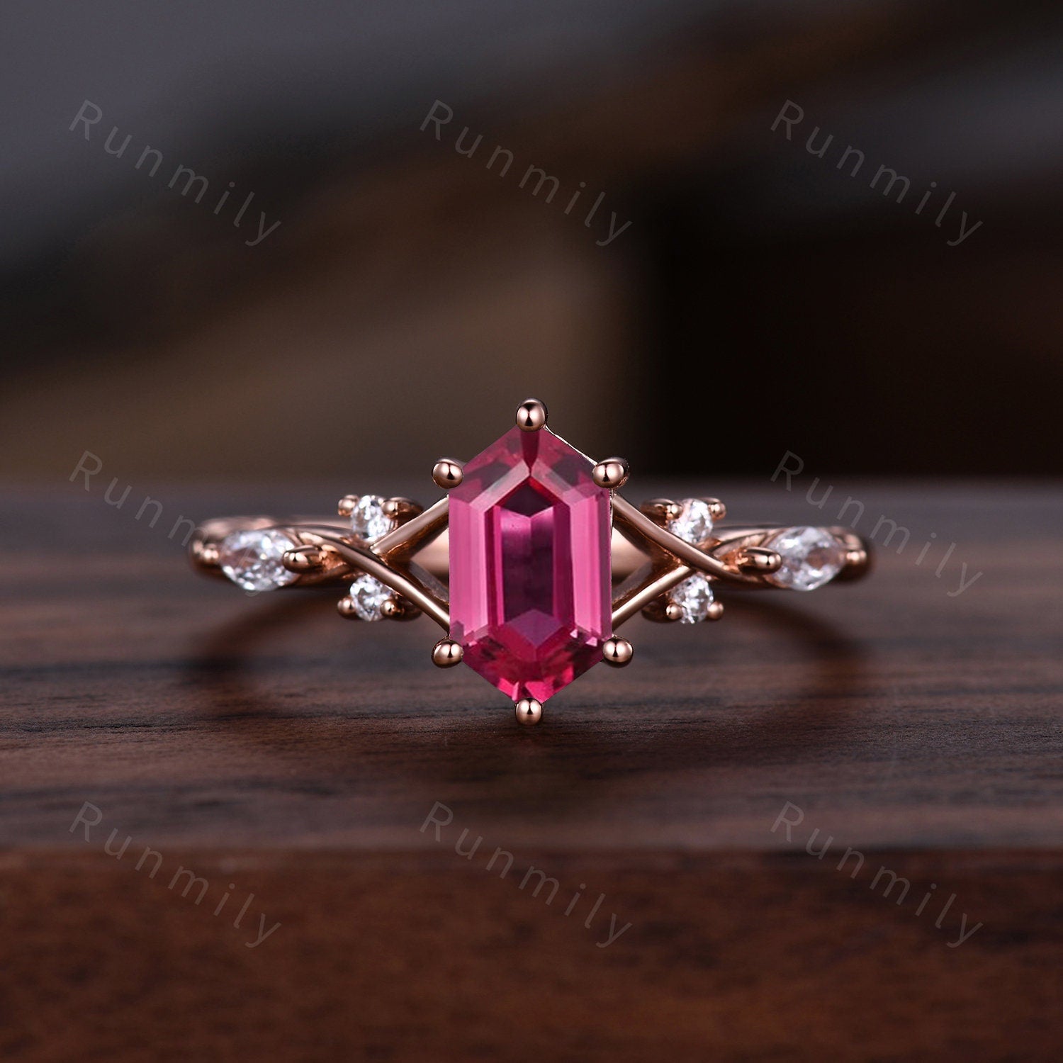 Vintage Ruby Couples Ring Rose Gold Matching Ring Set His And Hers Wedding Band Promise Ring For Men For Women July Birthstone Ring Gift