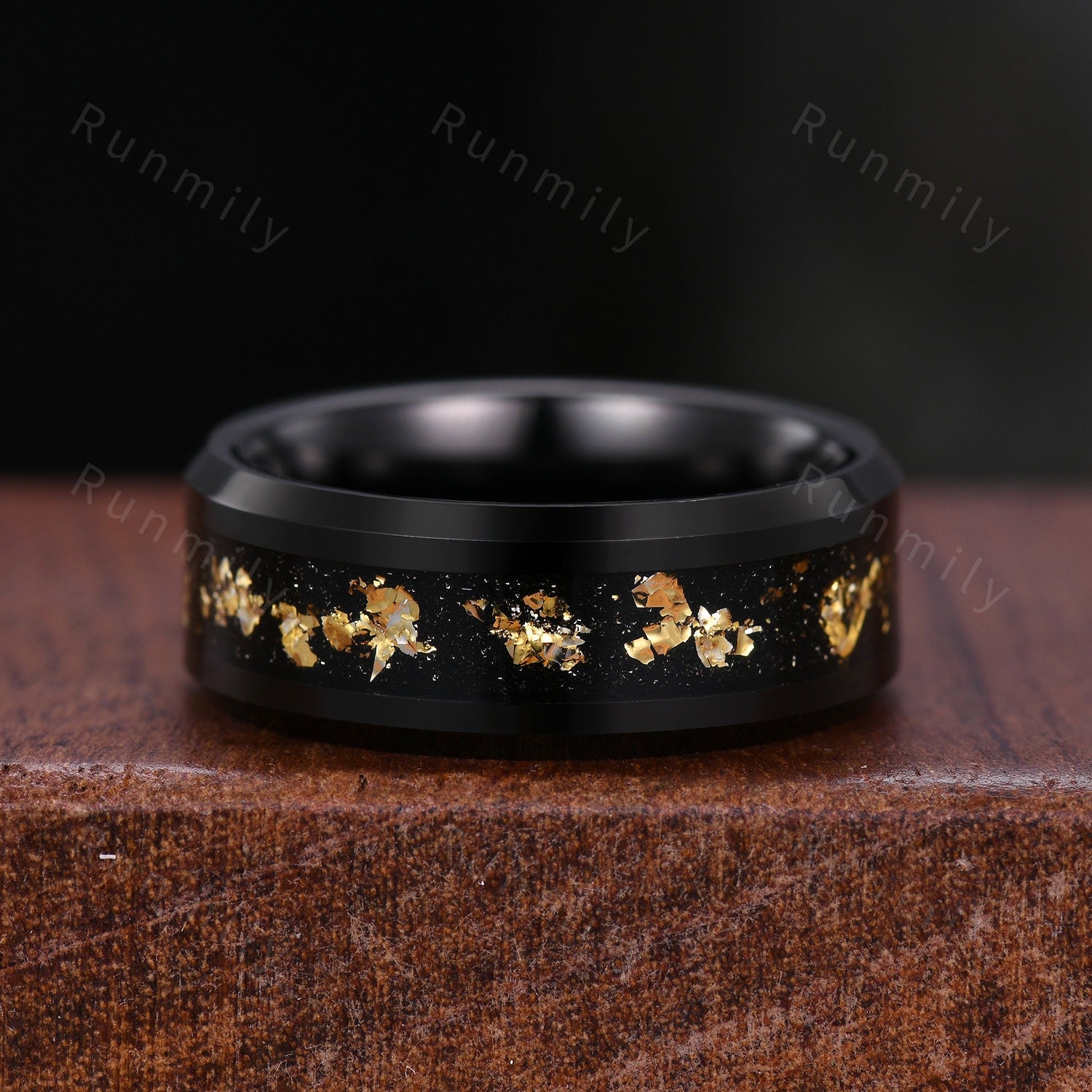 Vintage Citrine Couples Ring Black Gold Matching Ring Set His And Hers Wedding Band Mens Gold Leaf Ring Promise Ring For Men For Women