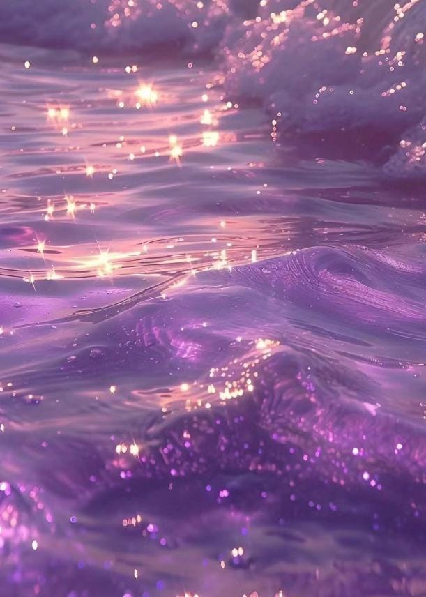 Purple Nebula Couples Ring Set Black Gold Lavender Opal Ring Vintage His and Hers Wedding Band Mens Crushed Amethyst Ring Opal Amethyst Ring