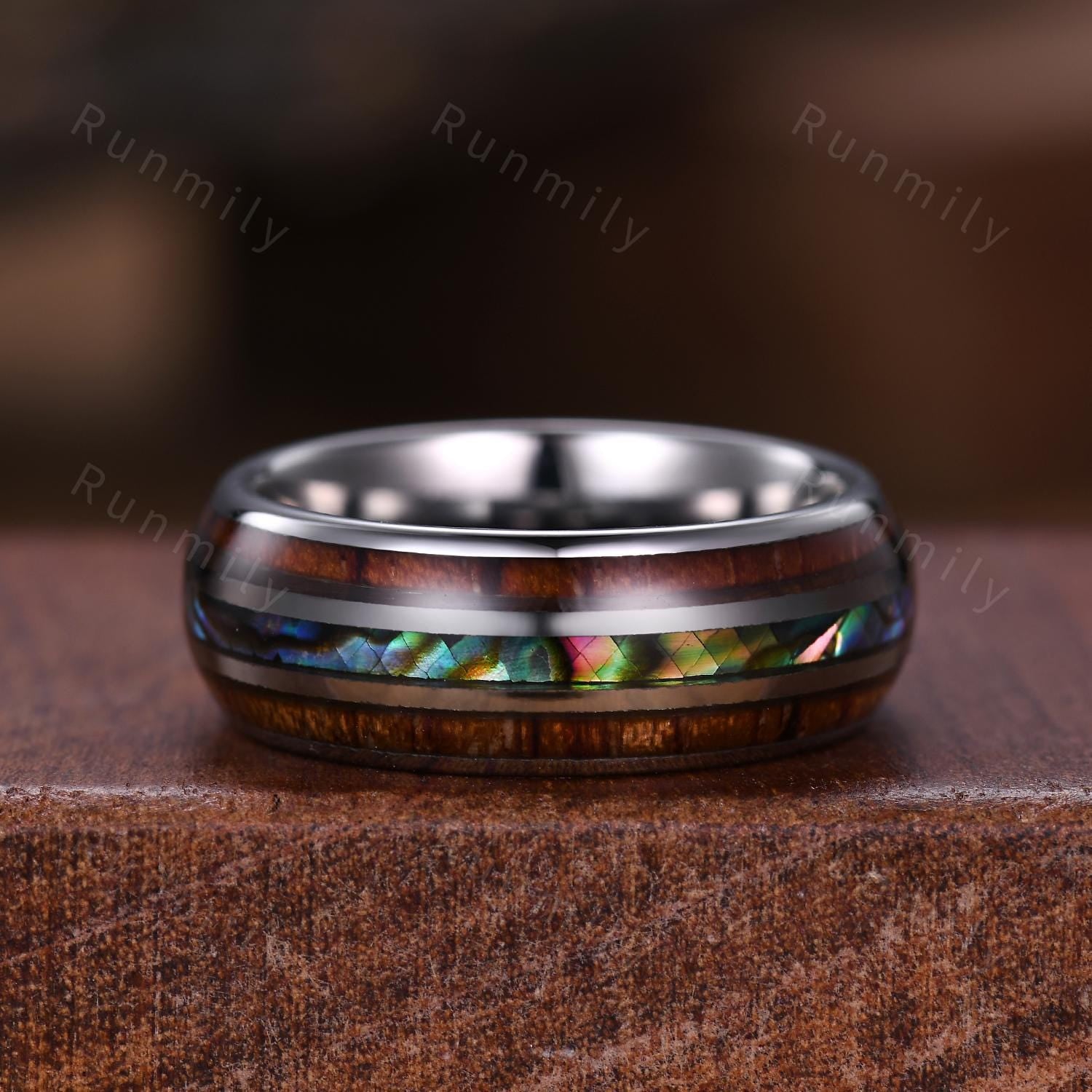 Antique Moss Agate Couple Ring Vintage His and Hers Matching Wedding Band Mens Tungsten Ring Moss Agate Ring White Gold Couples Ring Set