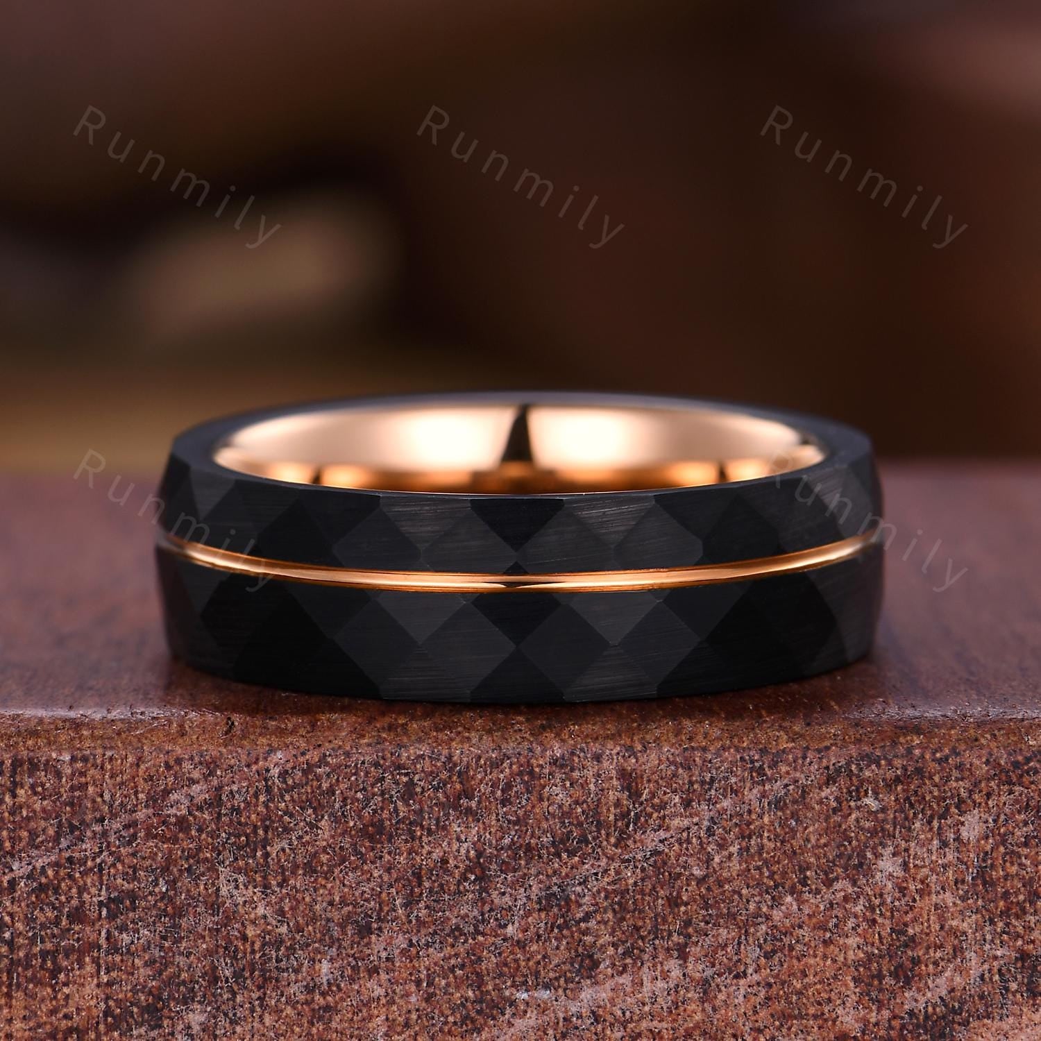Vintage Blue Sandstone Couples Ring Rose Gold Matching Ring Set His and Hers Wedding Band Promise Ring For Couple Leaf Galaxy Sandstone Ring