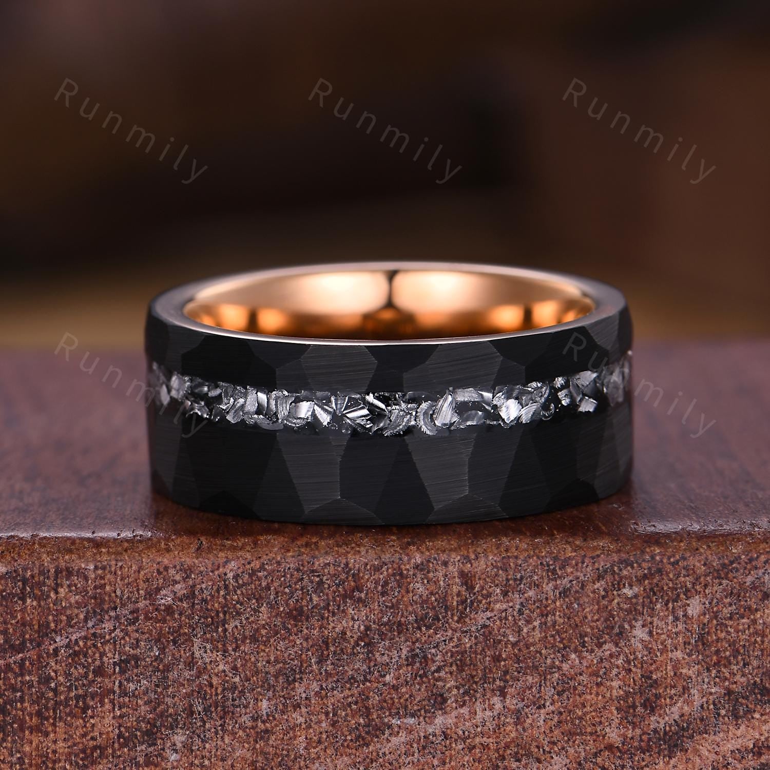 3PCS Vintage Black Onyx Couples Ring Set Unique Cluster Ring His and Hers Wedding Band Mens Tungsten Ring Hexagon cut Black Onyx Bridal Set
