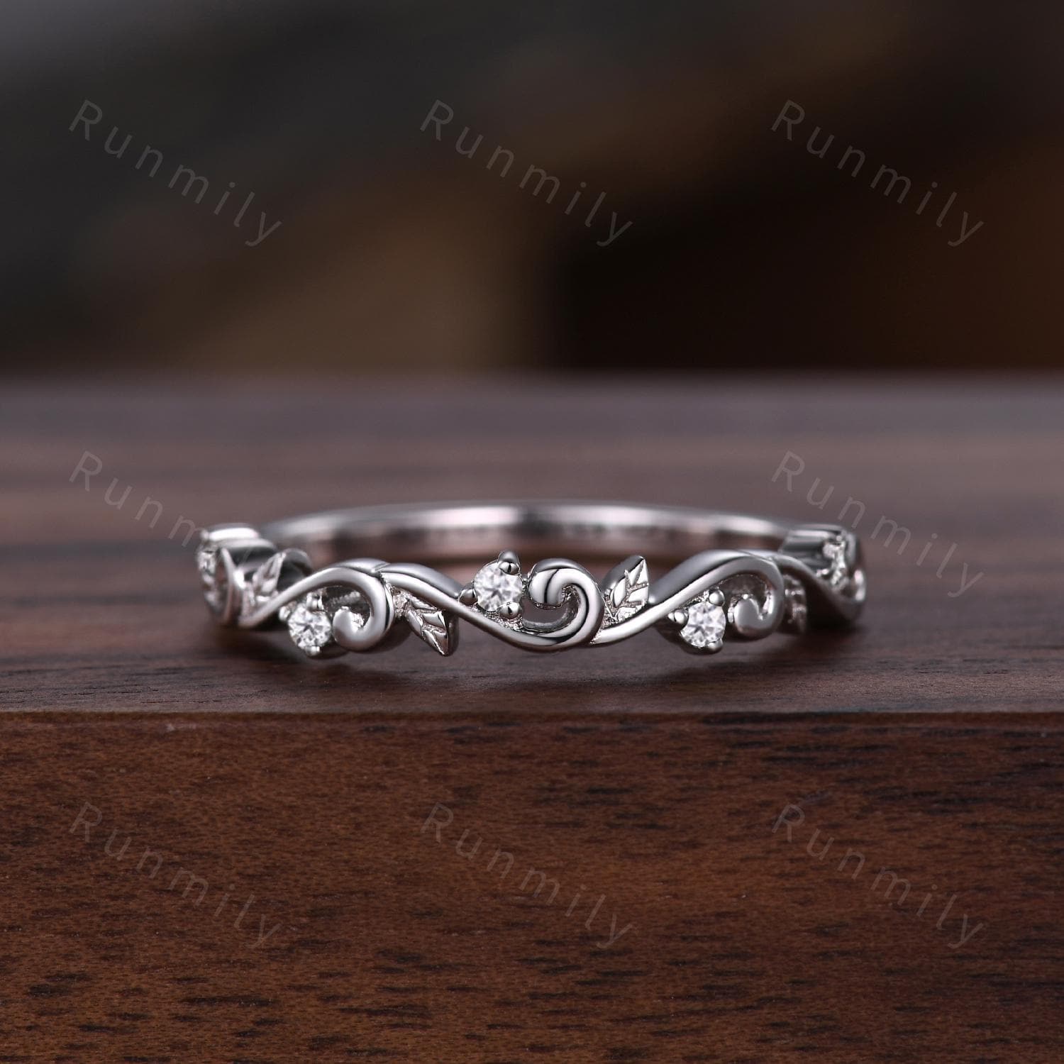 2pcs Couple Rings Set Inspired Leaf Moissanite Engagement Ring For Women Vintage Leaf Wedding Band For Men Unique Wedding Anniversary Rings