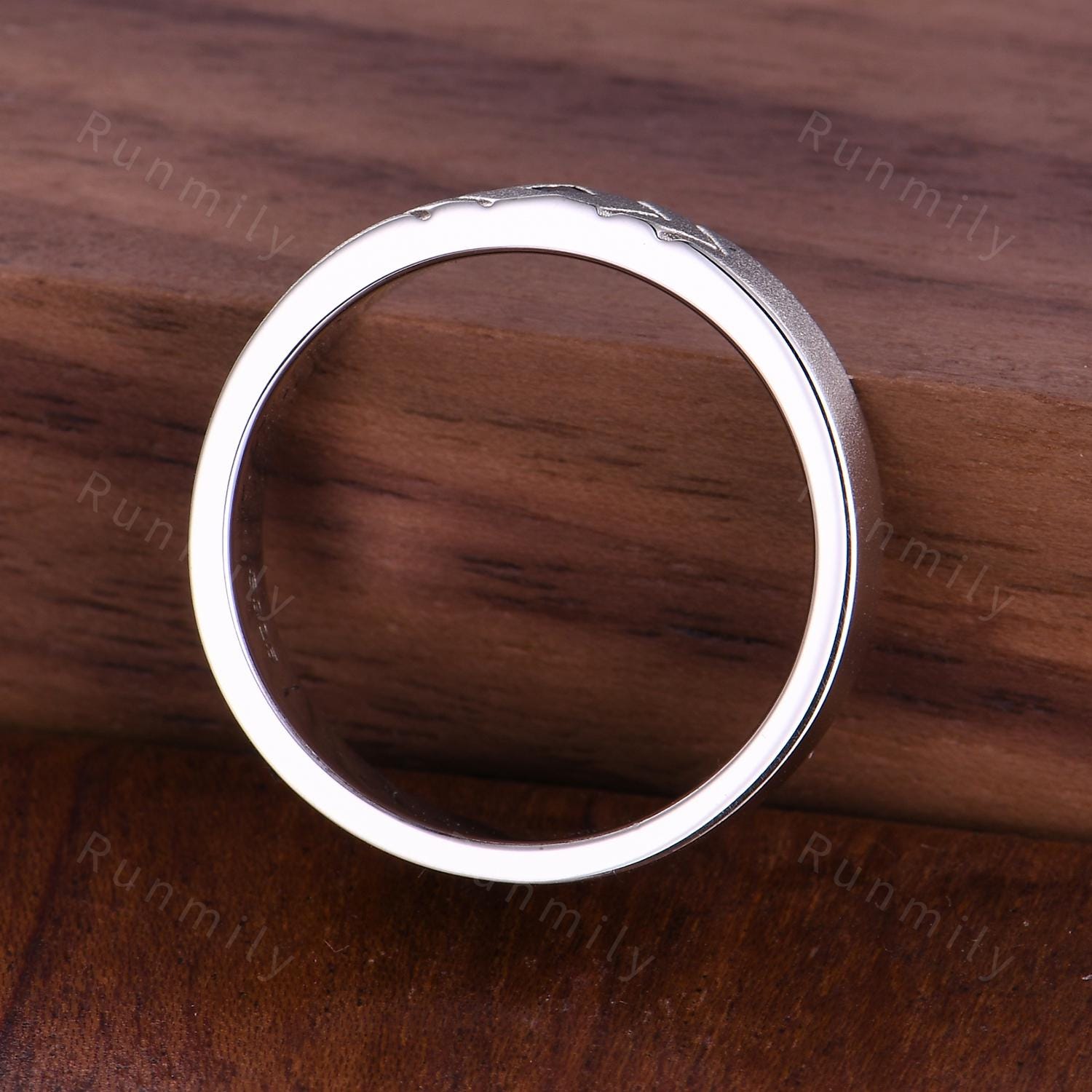 5mm Alexandrite Sandblasted Wedding Ring, Mens Kite Cut Alexandrite Band, Unique Engagement Ring Band For Him, Mens Wedding Band, His Ring